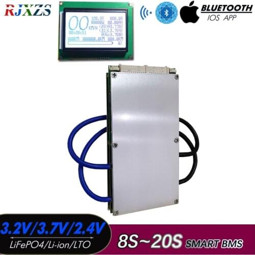 8S to 20S 50A/100A PEAK 80A/300A New DIY LiFePO4 LTO Lithium ion Smart Ant BMS With Android Bluetooth APP Software