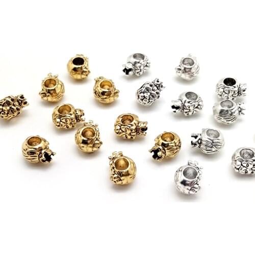 10pcs 13*8mm lion Head Spacers Beads Vintage Alloy Charms Beads DIY For Jewelry Making Bracelet Accessoires