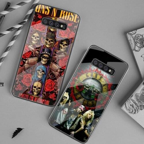 Guns n roses Phone Case Tempered Glass For Samsung S20 Plus S7 S8 S9 S10 Plus Note 8 9 10 Plus