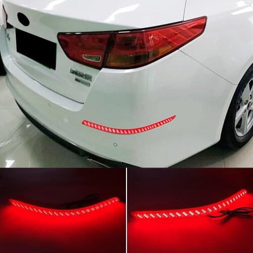 CSCSNL 2PCS LED Reflector For kia Optima K5 2014 2015 Car Tail Light Rear Bumper Light Fog Lamp Brake Light Turn Signal