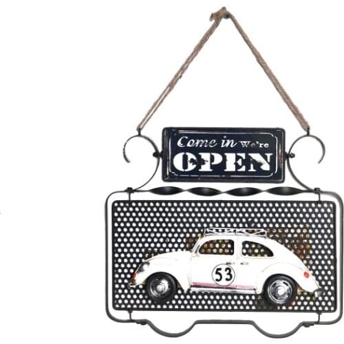 Decorative Metal Open Door Lettering Whte Car Decorated- Cafe, Restaurant, hotel-Door Wall Lettering-Gift, Trinket Quality