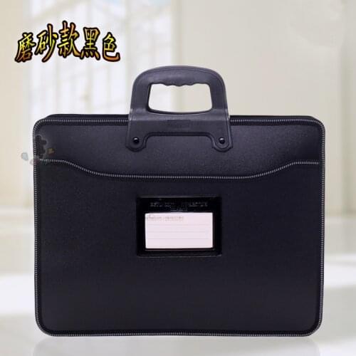 Business custom A4 zipper Men Briefcase Document Bags High capacity Portable File folder/a case for documents /filing