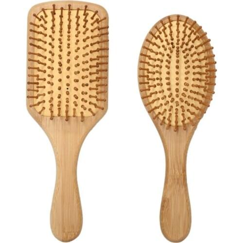 Wooden Paddle Hair Brush Detangling Hairbrush Scalp Massage Comb for Women Men