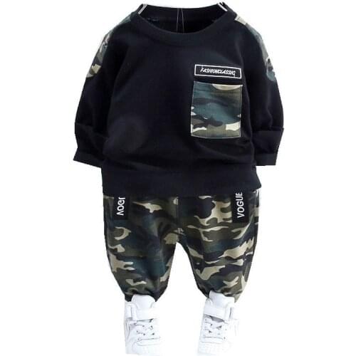 Children Spring Autumn Cotton Baby Boys Clothes Camouflage Jacket Pants 2Pcs/sets Outfit Kid Fashion Toddler Clothing Tracksuits