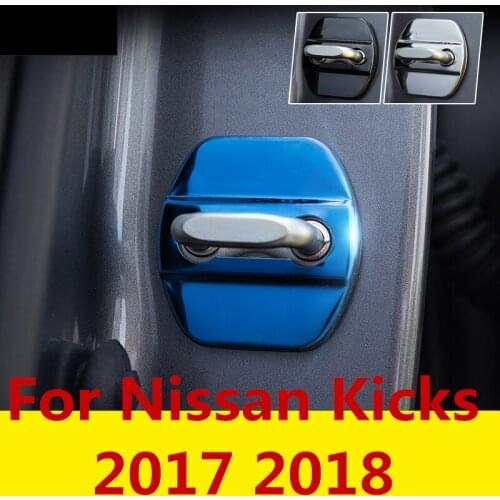 For Nissan Kicks 2017 2018 Car Waterproof Door Lock Protective Cover Waterproof and rustproof car styling Interior Accessories