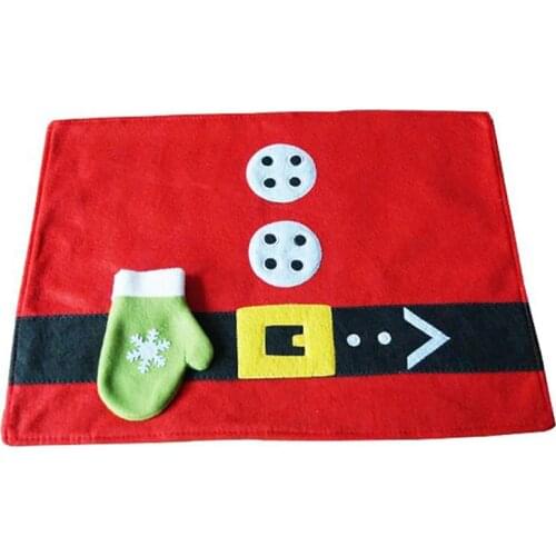 Christmas Placemat Decor Rectangle Fashion Xmas Table Mat Holiday Placemat Party Supplies For Christmas Tableware Accessories