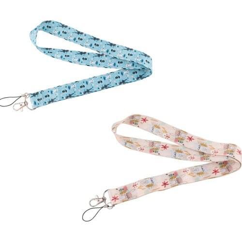 J2959 Cartoon Rabbit Neck Strap Lanyards for keys ID Card Pass Gym Mobile Phone USB badge holder DIY Hang Rope