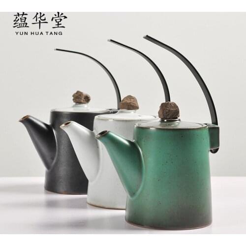 Chinese Handmade Pottery Teapot Japanese Style Ceramic Travel Tea Pots Gong Fu Home Tea Set Kettles Drop Shipping