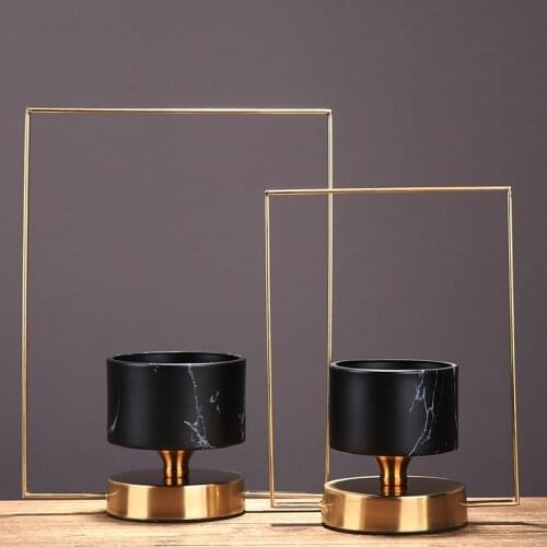 Chinese style candlestick ornaments romantic metal candlestick decoration model room hotel dining table living room decorations