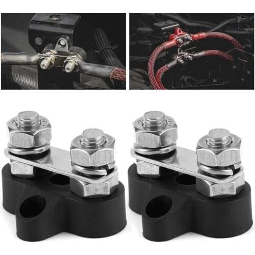 2pcs 5/16in M8 Terminal Stud Wiring Junction Block Accessory for 12-48V Trucks RVs Boats car accessories