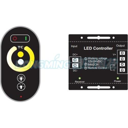 DC12V 216W iron shell 3528 5050 rgb temperature controlled controller, led strip light control, full touch led remote controller