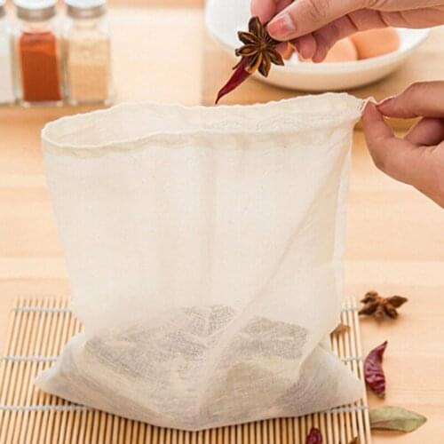 23*21 CM Kitchen Bags Cooking Supplies Cotton Drawstring Filter Pockets Soup Filter Bags