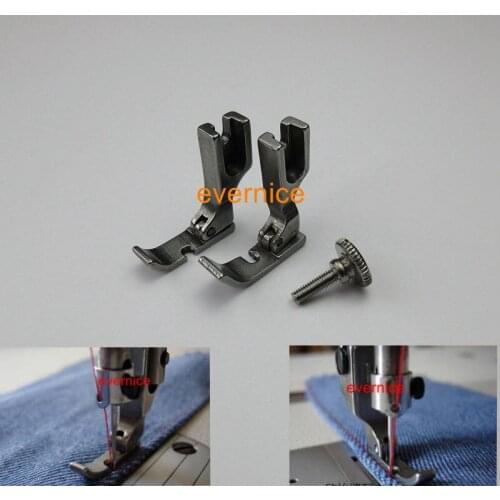Hinged Left & Right Zipper Cording Foot Set for Industrial Sewing Machines