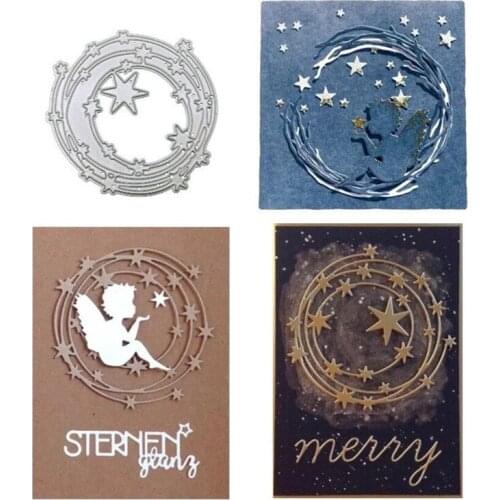 Metal Flower Wreath Cutting Dies DIY Round Hummingbird Scrapbooking Craft Card Making Album Embossing Cuts Die Stencils