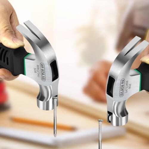 LAOA 8OZ Mini Claw Hammer for Woodworking TPR Handle Multifunction Shockproof Stainless Steel Hammer Hand Tools