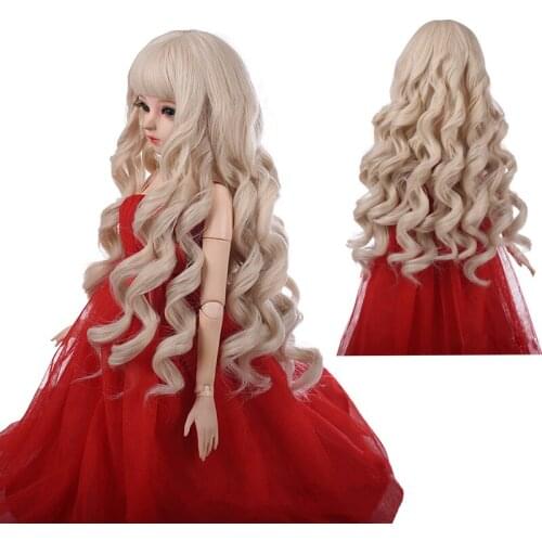 New arrive 1/3 1/4 1/6 bjd doll wig High Temperature Fashion Long Curly and Bjd Wigs SD For bjd doll hair doll accesories
