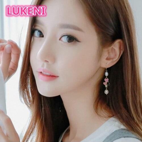 New fashion Korean gold earrings pearl tassel earrings drop earrings jewelry earrings For women