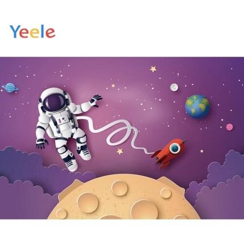 Yeele Wallpaper Universe Spaceship Childroom Drawing Photography Backdrop Personalized Photographic Backgrounds For Photo Studio