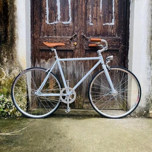 ETALY single speed road Bike Lady Commuter Frame 52cm 48cm Fixie Bike inlcude light Single Speed city Bicycle women bicycle