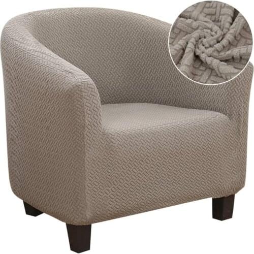 Solid Color Stretch Coffee Chair Sofa Cover Armchair Seat Cover Protector 1 Seat Sofa Slipcover Elastic Couch Arm Chair Cover
