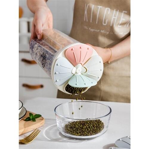 Separate Transparent Storage Jar Food Sealed Cans Coffee Spaghetti Nut Snacks Grains Moisture-proof Container High Capacity Box