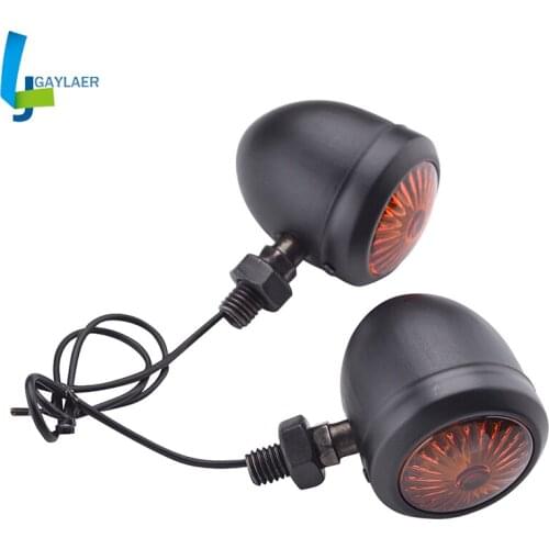 10MM Blinker Blub Light Turn Signals Amber Lights Indicators Lamp for Cruisers Choppers Bobber Crusier Motorcycle