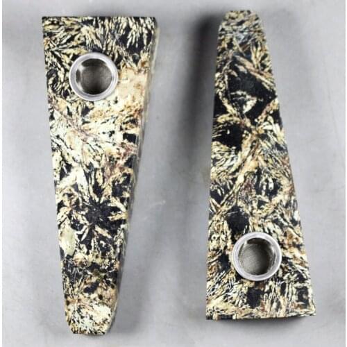 Drop shipping wholesale Natural Bamboo leaves Stone tobacco stone pipe crystal bardian smoking pipe for sale