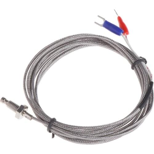 Thread M6 Screw Probe Temperature Sensor Thermocouple K Type Cable 2M