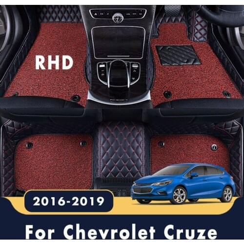 RHD Luxury Double Layer Wire Loop Car Floor Mats Carpets Interior Accessories Covers For Chevrolet Cruze MK2 2019 2018 2017 2016