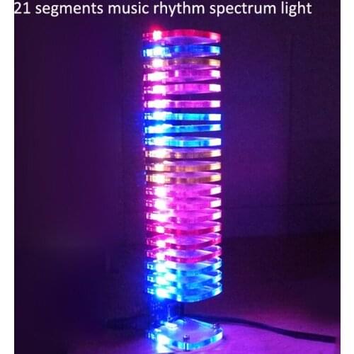 Light Cube 21-Segment LED Music Rhythm Spectrum Light Kit Electronic DIY Production Parts Night Market Creative Light