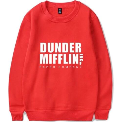 The Office TV Show Dunder Mifflin Sweatshirts Men Women Long Sleeve O-Neck Pullover Fashion Pullover Autumn Winter Sweatshirts