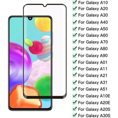 9D Protective Glass For Samsung Galaxy A10 A20 E A3 0 S A50 A60 A70 80 A90 Screen Protector Samsung A01 A11 A21 A31 A51 Film