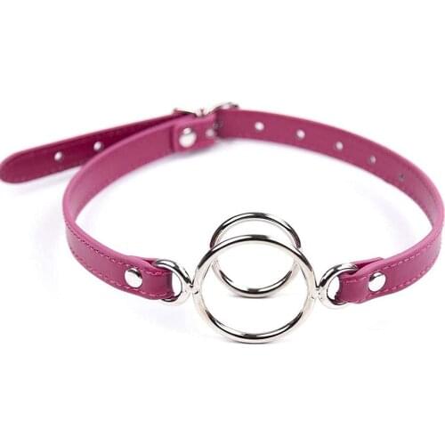 Yoga Iron Ring Mouth Plug,Buckle Double Mouth Opener Lron Mouth Ball, Mouth Plug ,Sexy Stage Performance Props