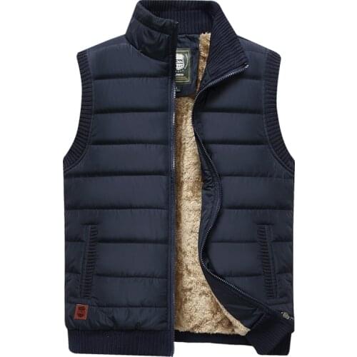 Male Waistcoat Multi Many Pocket Vest Large Size 5Xl Winter Fleece Thick Warm Vest Men Casual Outwear Sleeveless Jacket