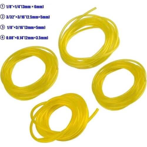 1m Universal Petrol Fuel Pipe Gas Line Hose Tube For Trimmer Chainsaw Blower Tools 2mmx3.5mm/2.5X5mm/3X5mm/3x6mm