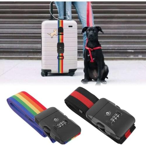 1pcs Adjustable Luggage Strap Cross Belt Packing Travel Suitcase Lock Buckle Strap Baggage Belts Camping Bag Accessories