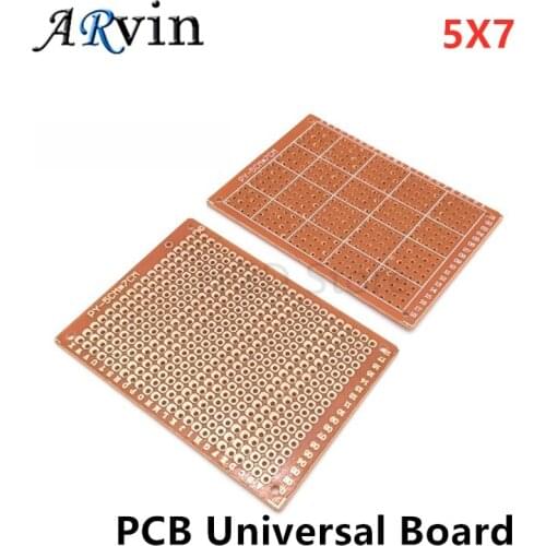 10Pcs 5*7 PCB 5x7 PCB 5cm 7cm DIY Prototype Paper PCB Universal Board yellow