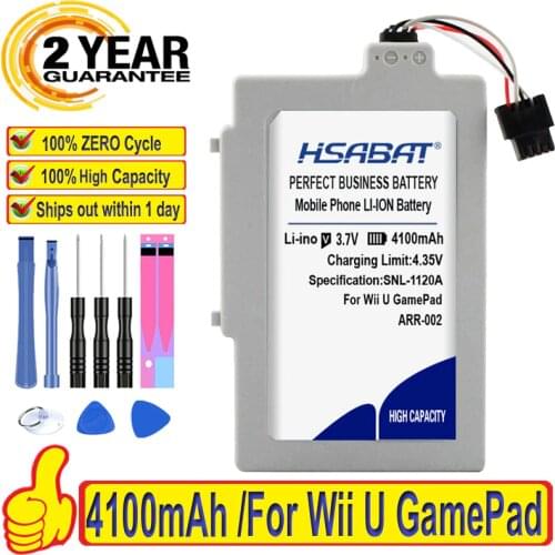 100% Original HSABAT 4100mAh ARR-002 Battery For Wii U GamePad