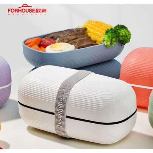1000ml Macaron CapsuleLunch Box Food Storage Container Bento Microwavable Portable Picnic Camping Oval Outdoor Box For Gift
