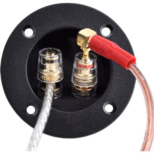 2pcs/lot Two Copper Terminal Block Speaker Junction Box Connector DIY Loudspeaker Junction Box Accessories Parts