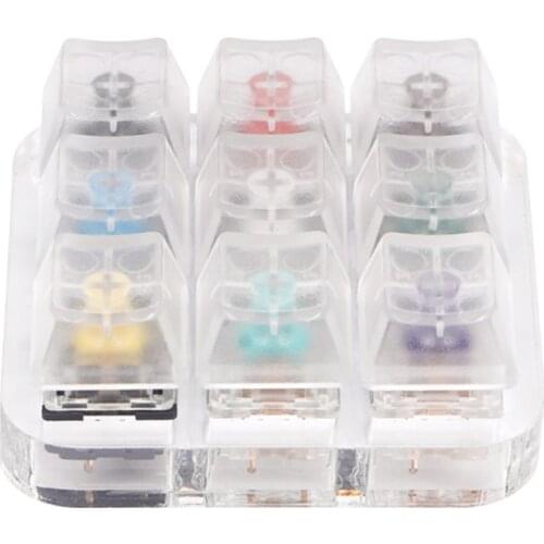 28EA 9 Key Caps Translucent Keycaps Testing Tool Gateron MX Switches Keyboard Tester