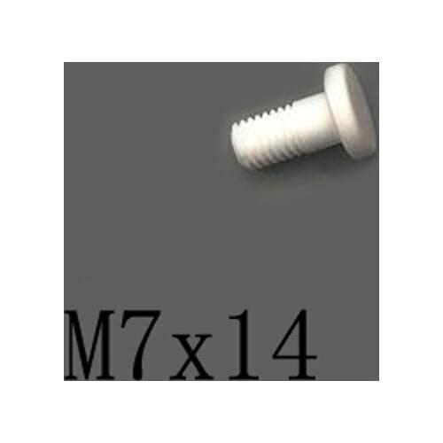 3pcs M7x14mm Flat Head Screw Ceramic Insulated Bolt High Temperature Corrosion Resistance Zirconin