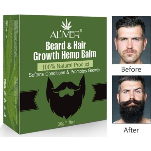 30g Men Organic Beard Hair Growth Plant Oil Balm Moustache Repair Wax Styling Moisturizing Smoothing Nutrition Conditioner