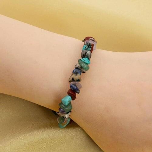 80%HOTStone Bracelet Adjustable Fashionable Eye-Catching Women Faux Crystal Chip Bracelets for Gift