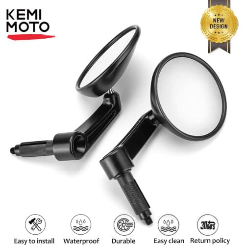 Motorcycle 7/8" Handlebar Bar End Mirrors Side Rear View Side Mirror For for Sportster 883 Dyna Touring Glide Chopper