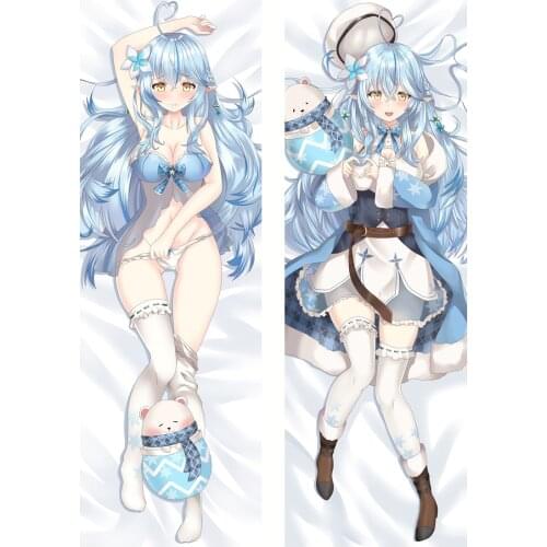 Virtual YouTuber Yukihana Lamy Pillow Case Anime Girl Dakimakura Hugging Body Pillow Cover Peach Skin
