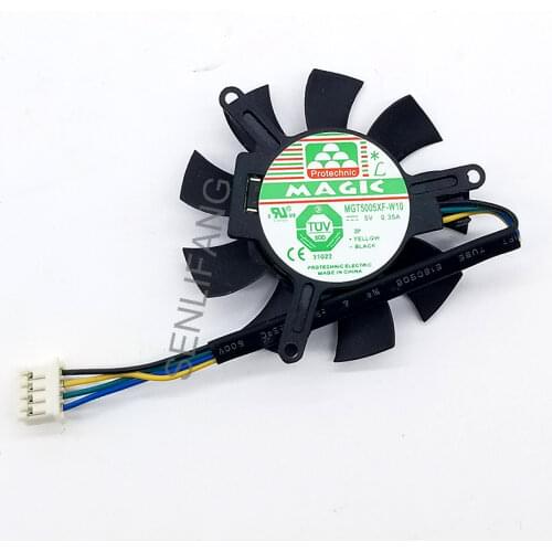 For Magic MGT5005XF-W10 Server Cooling Fan DC 5V 0.35A 45X45X10mm 4-wire