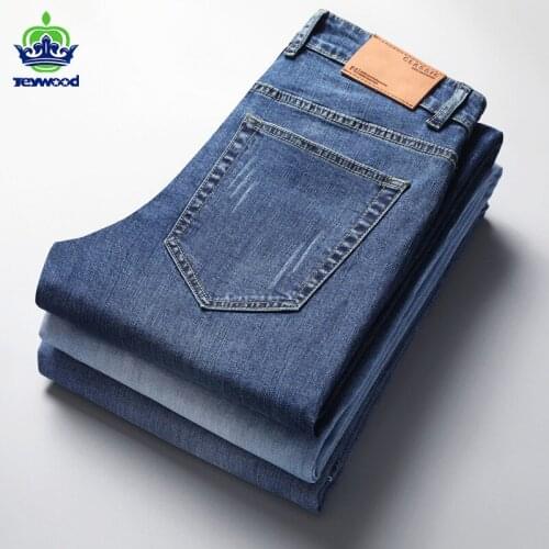 Plus Size 28-40 Men Classic Slim Fit Jeans New Summer Cotton Casual Regular Denim Blue Simplicity Pants Trousers For Male