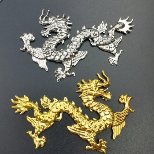 5pair /lot 55x85mm Filigree dragon Wraps Flower Connectors Metal Crafts Gift Decoration DIY Findings