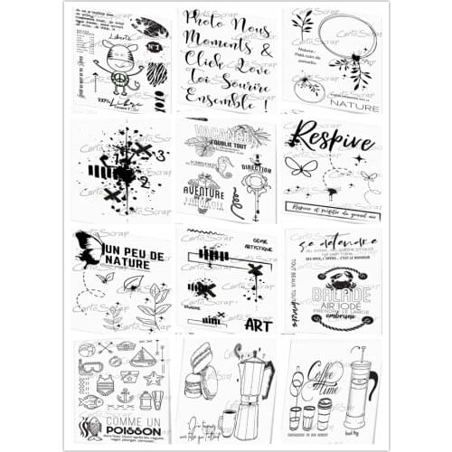 French Clear Stamp for Scrapbooking Transparent Silicone Rubber DIY Photo Album Decor 0869